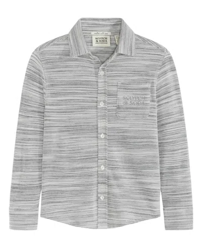 SCOTCH & SODA BIG BOYS SPACE DYED BUTTON UP SHIRT