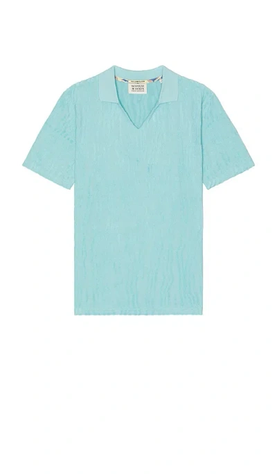 SCOTCH & SODA JACQUARD SHORT SLEEVE POLO