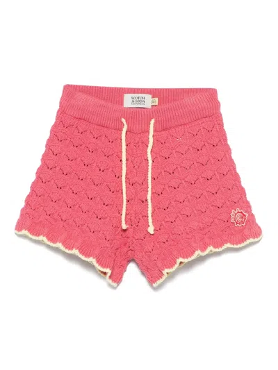 SCOTCH & SODA KNITTED SCALLOPED SHORTS