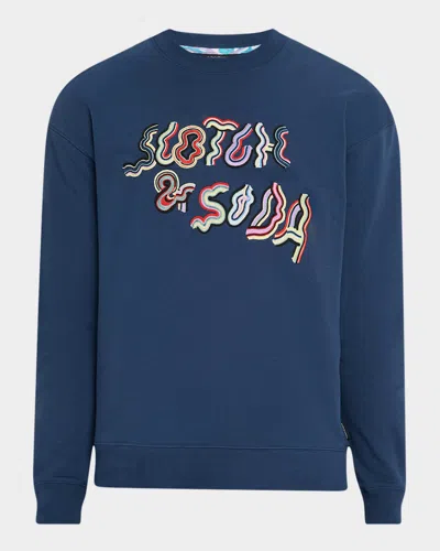 SCOTCH & SODA MEN'S EMBROIDERED RELAXED-FIT SWEATSHIRT