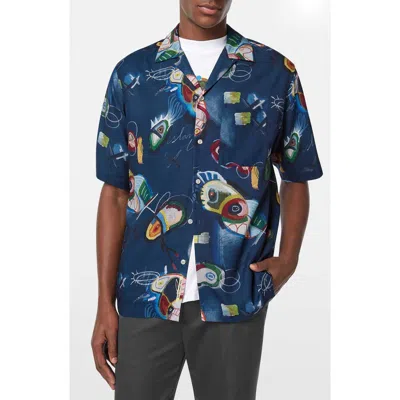 SCOTCH & SODA SCOTCH & SODA ABSTRACT PRINT LYOCELL CAMP SHIRT