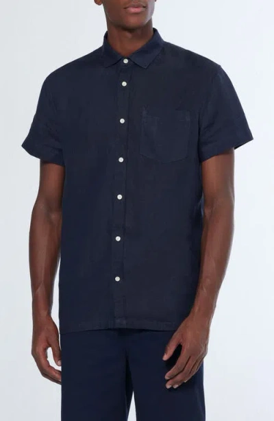 SCOTCH & SODA SCOTCH & SODA CORE SOLID SHORT SLEEVE BUTTON-UP SHIRT