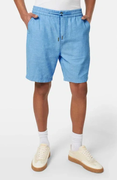 SCOTCH & SODA SCOTCH & SODA FLAT FRONT SLUB COTTON & LINEN TWILL DRAWSTRING BERMUDA SHORTS