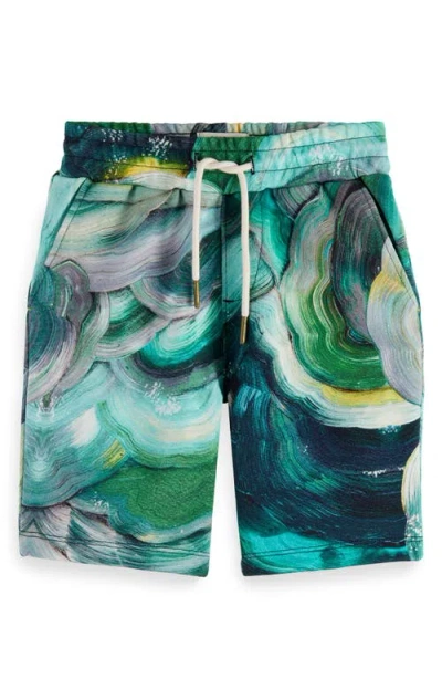 SCOTCH & SODA SCOTCH & SODA KIDS' SWIRL PRINT SWEAT SHORTS