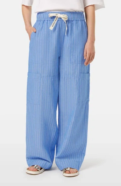 SCOTCH & SODA SCOTCH & SODA NOA HIGH WAIST WIDE LEG COTTON & LINEN CARGO PANTS