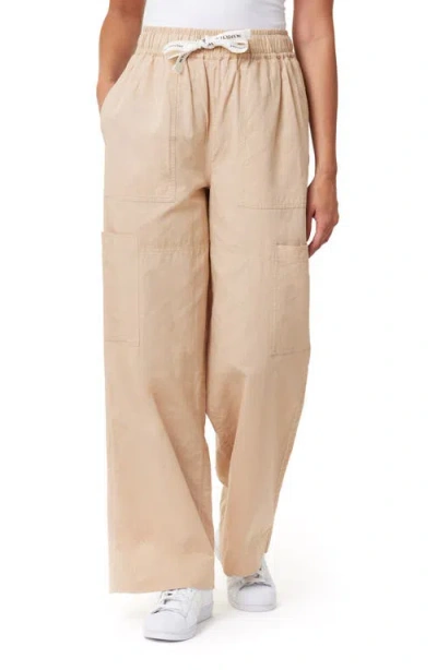 SCOTCH & SODA SCOTCH & SODA NOA HIGH WAIST WIDE LEG COTTON & LINEN CARGO PANTS