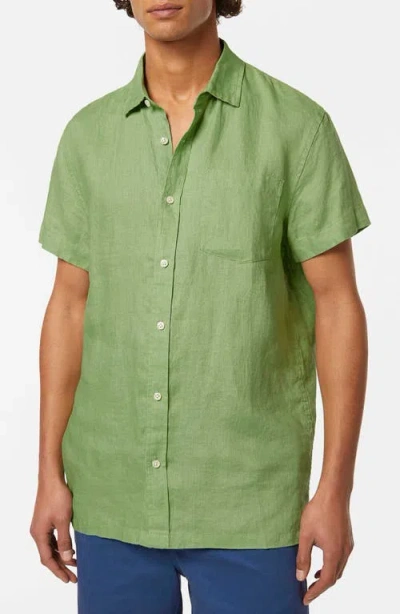 SCOTCH & SODA SCOTCH & SODA SHORT SLEEVE LINEN BUTTON-UP SHIRT