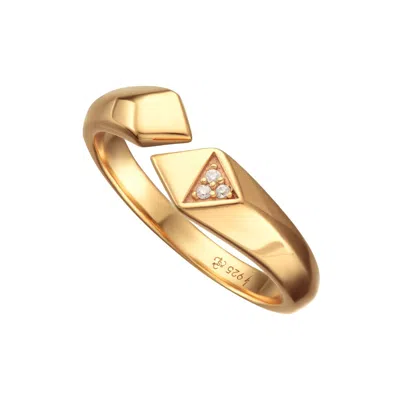 SCREAM PRETTY WOMEN'S GOLD REBEL OPEN RING