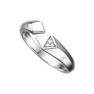 SCREAM PRETTY WOMEN'S SILVER REBEL OPEN RING