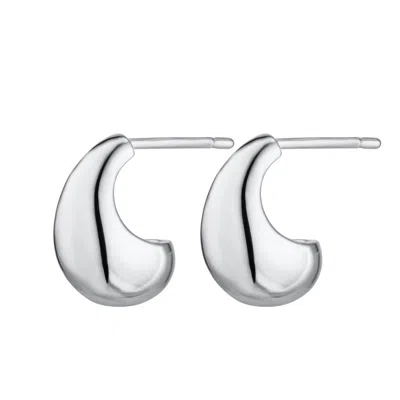 SCREAM PRETTY WOMEN'S SILVER TEARDROP STUD EARRINGS