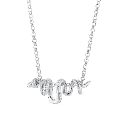 SCREAM PRETTY WOMEN'S STERLING SILVER CHINESE ZODIAC SNAKE NECKLACE