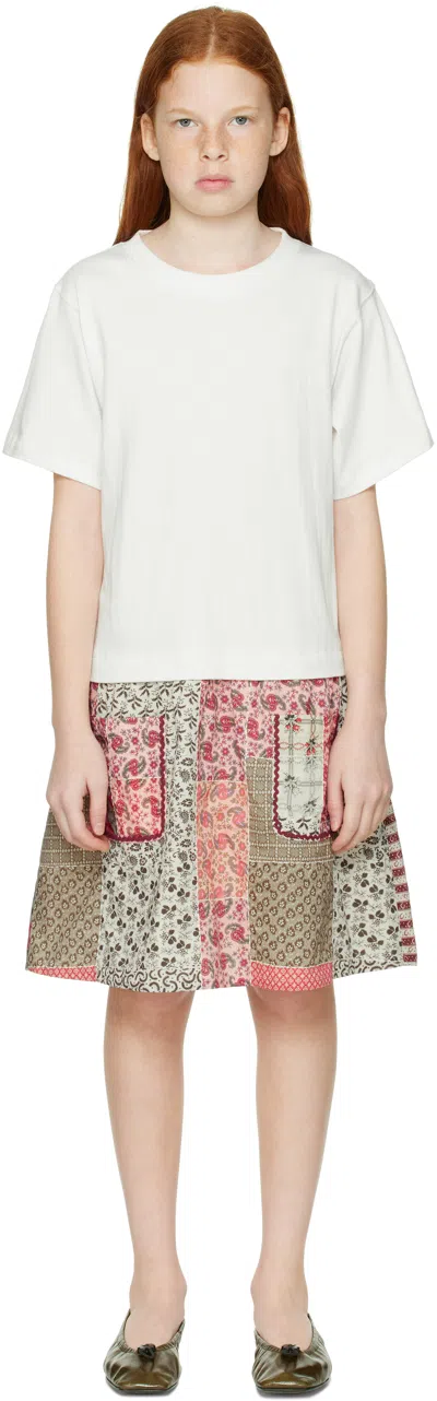 SEA NY KIDS WHITE & MULTICOLOR PANNA DRESS