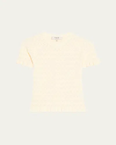 SEA RUE FINE KNIT SHORT-SLEEVE TOP