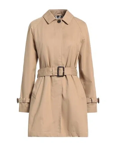 SEALUP SEALUP WOMAN OVERCOAT & TRENCH COAT BEIGE SIZE 4 COTTON
