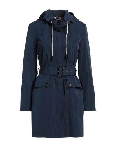 SEALUP SEALUP WOMAN OVERCOAT & TRENCH COAT MIDNIGHT BLUE SIZE 4 POLYESTER