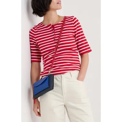 SEASALT CORNWALL SEASALT CORNWALL EARLY ORCHID STRIPE COTTON RIB HENLEY