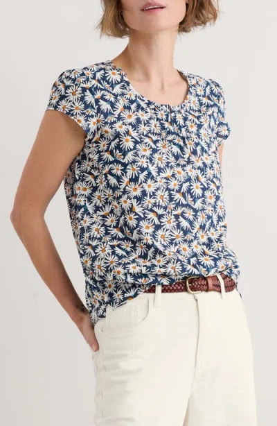 SEASALT CORNWALL SEASALT CORNWALL GARDEN GATE DAISY PRINT ORGANIC COTTON VOILE TOP
