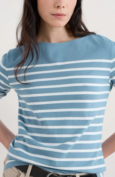 SEASALT CORNWALL SEASALT CORNWALL SAILOR STRIPE LONG SLEEVE ORGANIC COTTON T-SHIRT