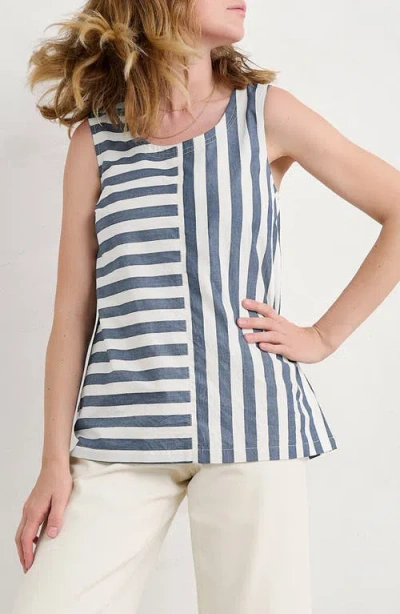 SEASALT CORNWALL SEASALT CORNWALL SEA KISSED STRIPE SLEEVELESS ORGANIC COTTON SWING TOP