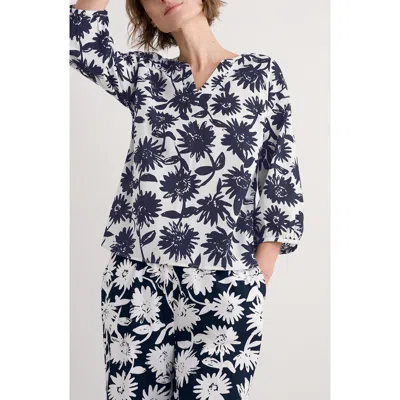 SEASALT CORNWALL SEASALT CORNWALL STREAMLET FLORAL ORGANIC COTTON SWING TOP