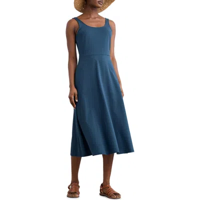 SEASALT CORNWALL SEASALT CORNWALL SUN GLEAM SLEEVELESS STRETCH ORGANIC COTTON JERSEY MIDI DRESS