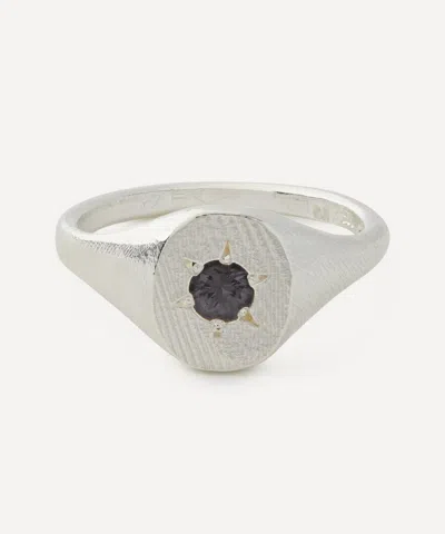 SEB BROWN SEB BROWN STERLING SILVER GREY SIGNET RING