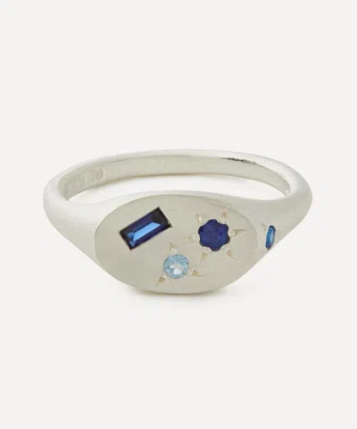 SEB BROWN SEB BROWN STERLING SILVER NEAPOLITAN SIGNET RING