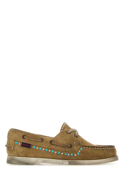 SEBAGO SEBAGO CAMEL SUEDE PORTLAND FLESH OUT LOAFERS