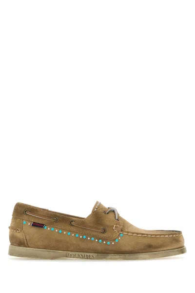 SEBAGO SEBAGO CAMEL SUEDE PORTLAND FLESH OUT LOAFERS