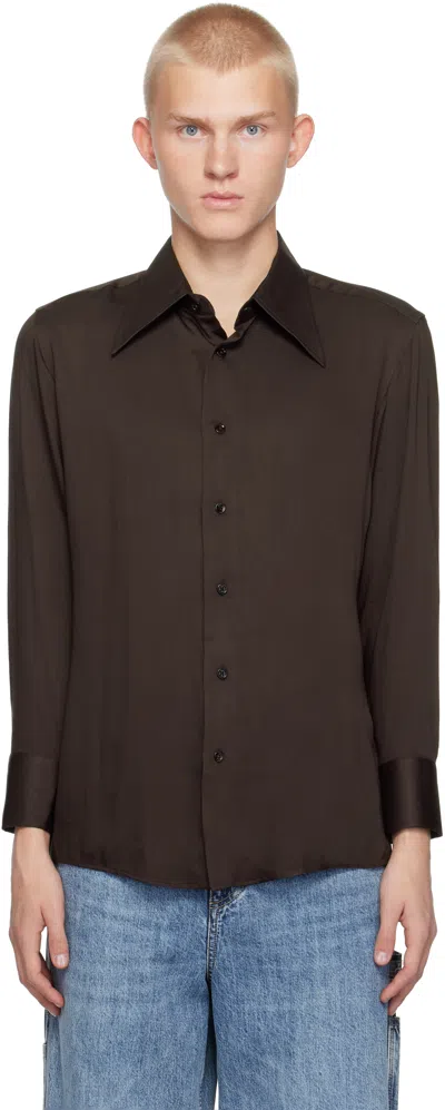 SECOND / LAYER BROWN ACE 2 SHIRT