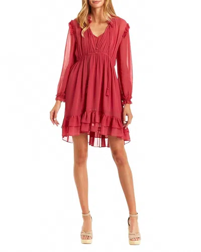 SECRET MISSION ROSALIE MINI DRESS IN CORAL