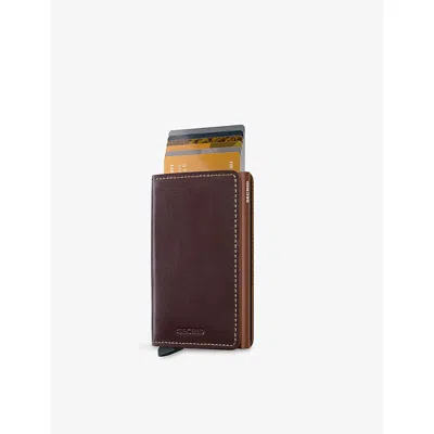 SECRID WOMENS CHOCOLATE SLIMWALLET LEATHER WALLET