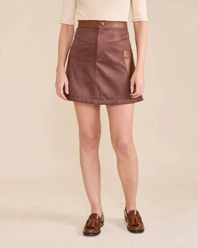 S'EDGE ZOE MINI SKIRT IN CHOCOLATE