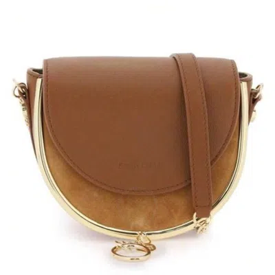 SEE BY CHLOÉ SEE BY CHLOE MARA SUEDE AND LEATHER CROSSBODY BAG