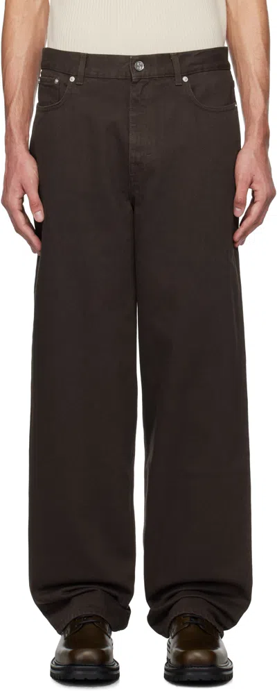 SÉFR BROWN WIDE CUT JEANS