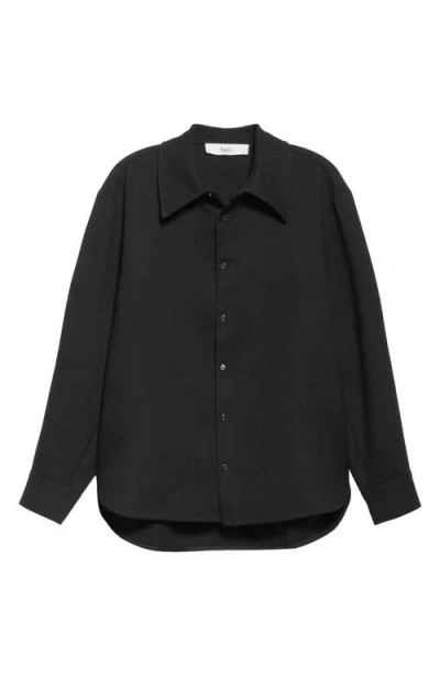 SÉFR SÉFR WES VIRGIN WOOL BUTTON-UP SHIRT