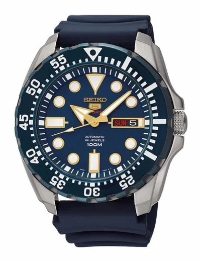 SEIKO SEIKO 5 AUTOMATIC DIVERS MEN'S SPORTS BLUE ION PLATED WATCH SRP605K2 US4