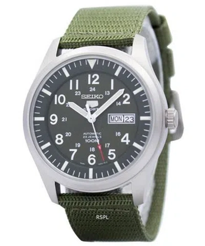SEIKO SEIKO 5 SPORTS MILITARY AUTOMATIC GREEN DIAL BAND SNZG09K1 MEN'S WATCH CASE 41MM