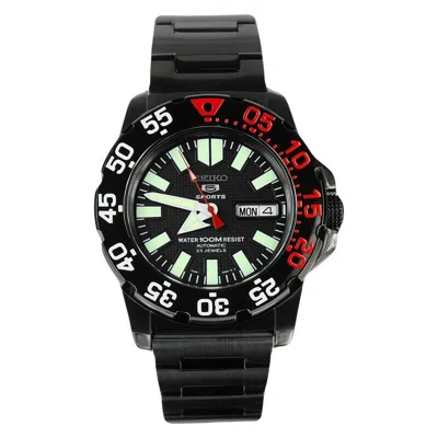 SEIKO SEIKO 5 SPORTS SNZF53K1 BLACK RED MINI BABY MONSTER AUTOMATIC WATCH 7S36 LUME