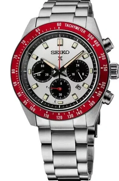 SEIKO SEIKO MEN'S PROSPEX SPEEDTIMER CHRONOGRAPH SOLAR QUARTZ SILVER DIAL WATCH SSC945