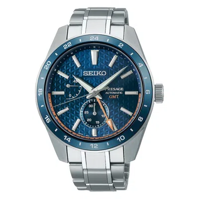 SEIKO SEIKO PRESAGE SHARP EDGED SPB217J1 AUTOMATIC GMT BLUE DIAL MEN'S WATCH WARRANTY