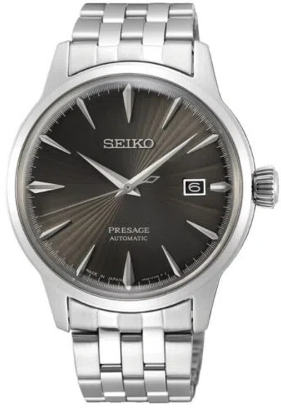 SEIKO SEIKO PRESAGE SRPE17J1 AUTOMATIC COCKTAIL POWER RESERVE JAPAN MADE WARRANTY GREY