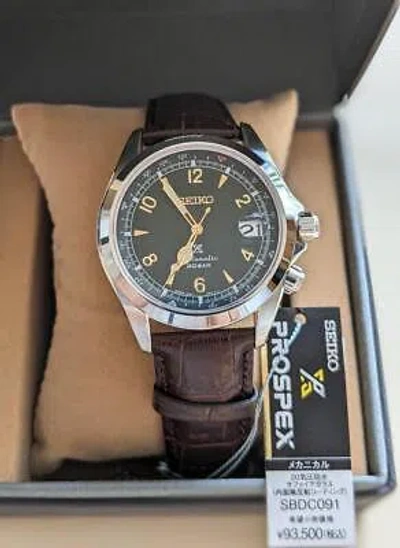 SEIKO SEIKO PROSPEX ALPINIST LIMITED MODEL SBDC091 GREEN BROWN WRIST WATCH SPORTS