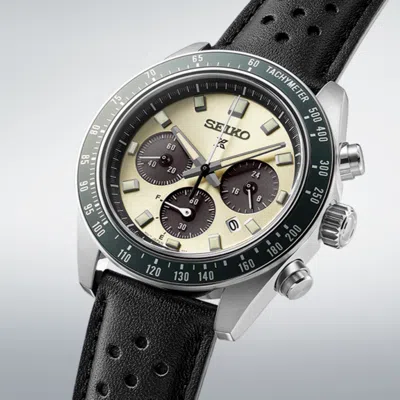 SEIKO SEIKO PROSPEX SBDL115 SPEEDTIMER SPORT SOLAR CHRONOGRAPH WATCH GOLD DIAL 41.4MM