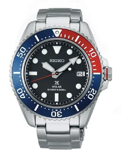 SEIKO SEIKO PROSPEX SNE591 SOLAR PEPSI BEZEL DIVER WATCH (FEDEX 2 DAY SHIP)