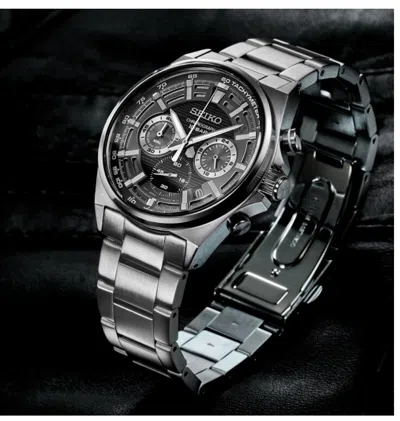 SEIKO SEIKO QUARTZ MEN'S CHRONOGRAPH BLACK DIAL SSB397-NEW