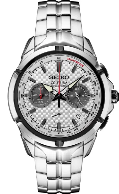 SEIKO SEIKO SSB433 COUTURA CHRONOGRAPH SILVER DIAL 43MM QUARTZ WATCH STAINLESS STEEL