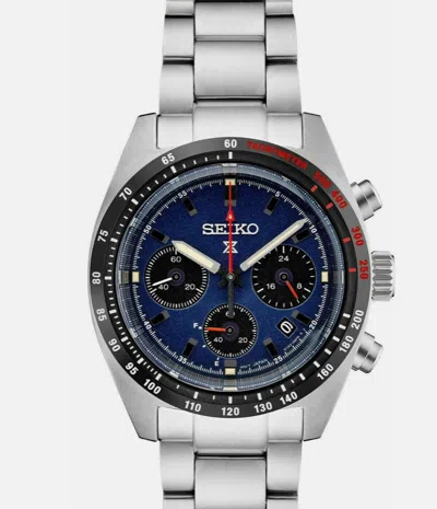 SEIKO SEIKO SSC815 PROSPEX BLUE SPEEDTIMER SOLAR CHRONOGRAPH WATCH BOX TAGS PAPERS