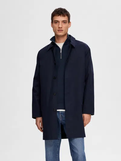 SELECTED JACKETS AND JACKETS MAN SELECTED 16091586 SLHDEVON LAYERS CARCOAT SKY CAPTAIN