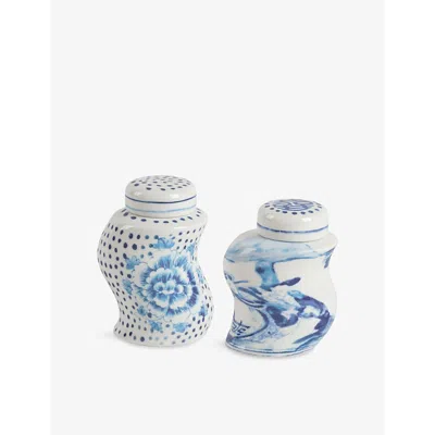 SELETTI ACID DOTS AND GINGER PORCELAIN SPICES SHAKER SET